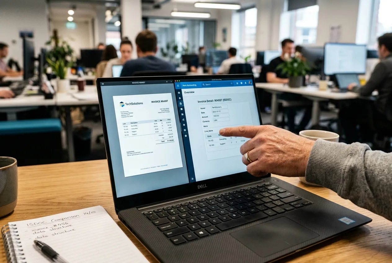 Rozdíly mezi PDF fakturou a formátem ISDOC pro účetní systémy